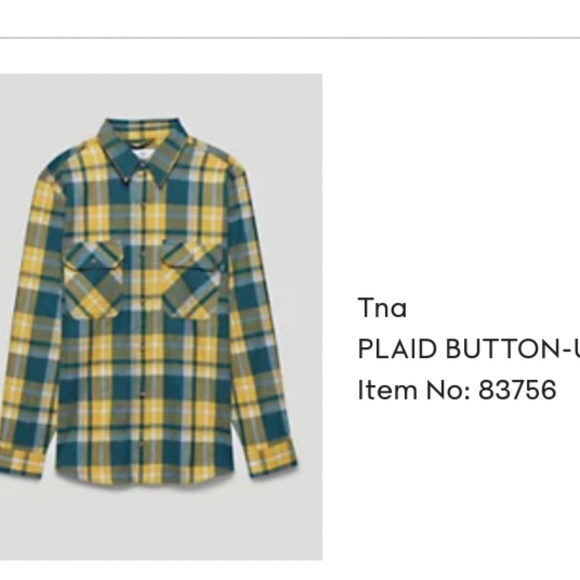 women's Aritzia/TNA plaid button up, small - Picture 2 of 4